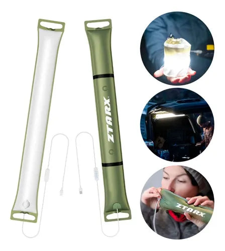 Combo Linterna Luz Led Solar + Farol Led Camping