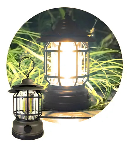 Combo Linterna Luz Led Solar + Farol Led Camping