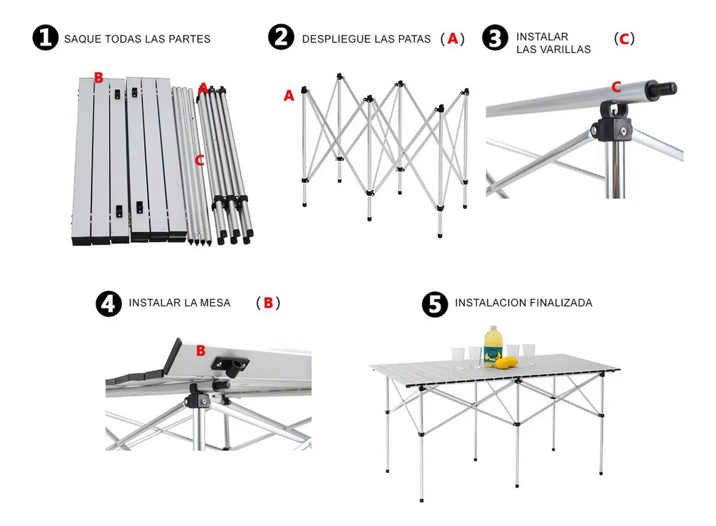 Mesa De Camping Plegable Enrollable Portátil + ENVIO GRATIS