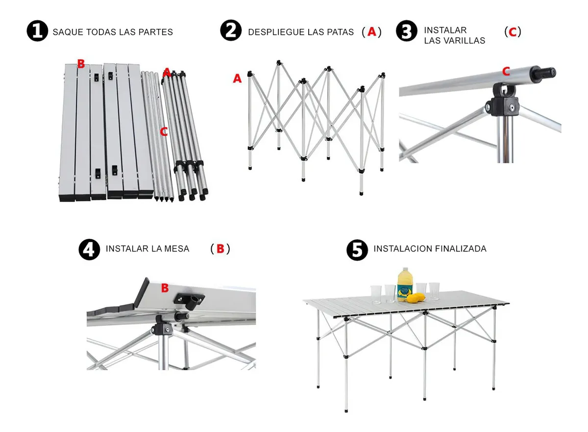 Mesa De Camping Plegable Enrollable Portátil + ENVIO GRATIS